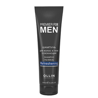 Шампунь для волос и тела OLLIN Premier For Men освежающий, 250мл