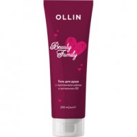 Гель для душа OLLIN Beauty Family с протеинами шелка и витамином B5, 200мл