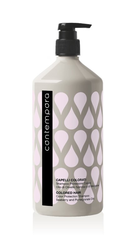 Шампунь для сохранения цвета окрашенных волос Barex Contempora HAIR SUPERFOOD с маслом облепихи и маслом граната, 1000мл
