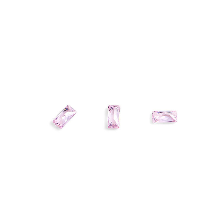 Кристаллы для объемной инкрустации на ногтях TNL багет №4 розовый, 10шт/уп