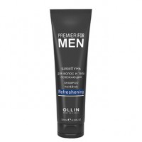 Шампунь для волос и тела OLLIN Premier For Men освежающий, 250мл