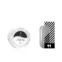 Гель - краска для тонких линий POLE Silk line №11 серебряный металлик, 6мл