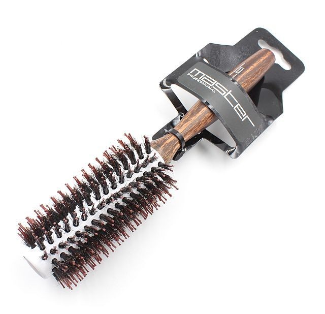Брашинг для волос MASTER Professional 764 с комбинированной щетиной деревянная ручка