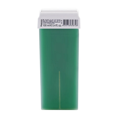 Жирорастворимый воск для депиляции Kapous Depilation зеленый с хлорофиллом в картридже, 100мл