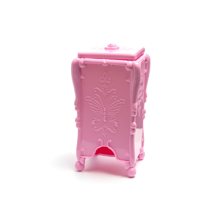 Пластиковый контейнер маникюрный TNL для безворсовых салфеток розовый