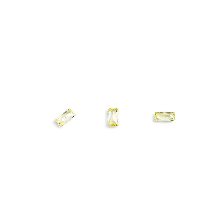 Кристаллы для объемной инкрустации на ногтях TNL багет №5 желтый, 10шт/уп