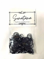 Силиконовые резинки для волос Sonatana Fashion Collection мини черные