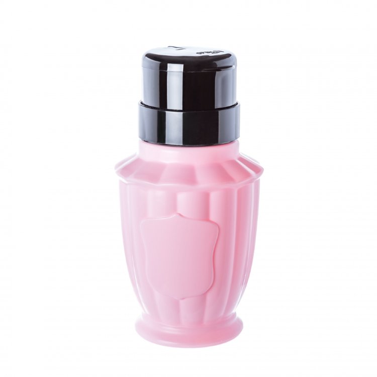 Пластиковый дозатор - помпа маникюрный TNL кубок розовый, 200мл
