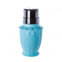 Пластиковый дозатор - помпа маникюрный TNL кубок голубой, 200мл