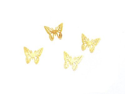 Дизайн золотистый металл POLE Бабочки, 20шт/уп