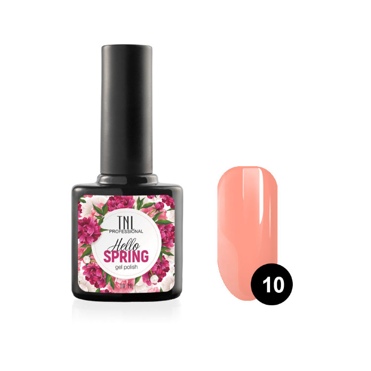 Гель-лак TNL Hello Spring №10 персиково-розовый, 10мл