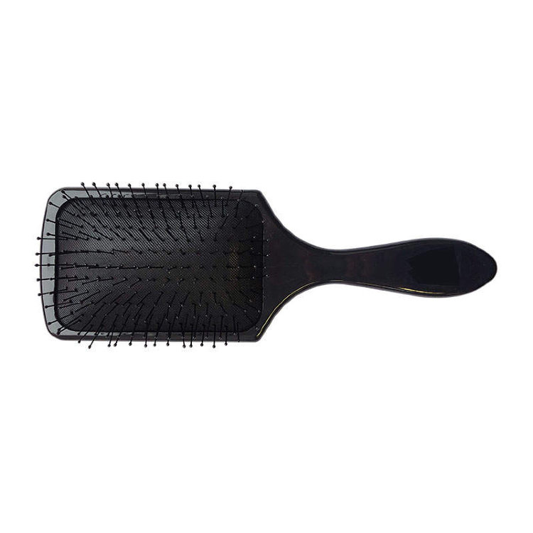 Щетка для волос Melon Pro массажная прямоугольная непродуваемая черная