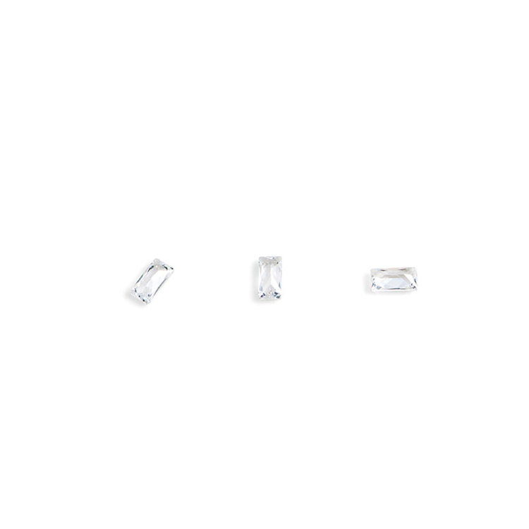 Кристаллы для объемной инкрустации на ногтях TNL Багет №5 прозрачный, 10шт/уп