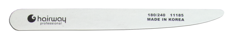 Пилка Hairway ,белая 180/240, деревянная основа