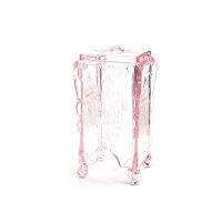 Пластиковый контейнер маникюрный TNL для безворсовых салфеток прозрачно-розовый