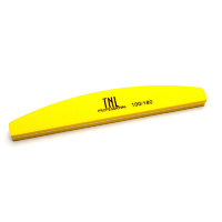 Шлифовщик для маникюра TNL лодочка 100/180 желтый в индивидуальной упаковке