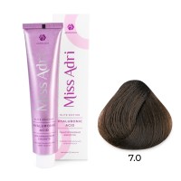 Крем - краска для волос 7.0 ADRICOCO Miss Adri Elite Edition блонд, 100мл