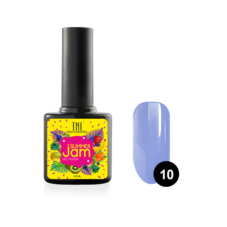 Гель - лак TNL Summer Jam №10 светло-фиолетовый, 10мл