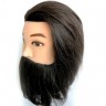 Мужской манекен головы с бородой Melon Pro парикмахерский учебный брюнет