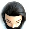 Мужской манекен головы с бородой Melon Pro парикмахерский учебный брюнет