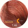 Стойкий краситель для волос 7-46 Compagnia Del Colore (CDC) Средне-русый медный красный, 100мл