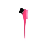 Кисть Melon Pro для окрашивания волос узкая с расческой розовая, 210*65мм