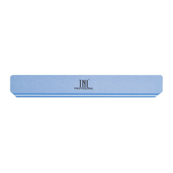 Шлифовщик для маникюра TNL широкий 100/220 голубой в индивидуальной упаковке