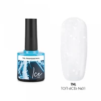 Закрепитель для гель - лака TNL Ice Top №1 с прозрачной жемчужной слюдой, 10мл