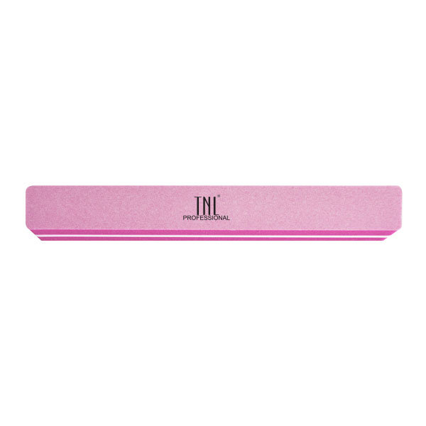 Шлифовщик для маникюра TNL широкий 80/150 розовый в индивидуальной упаковке