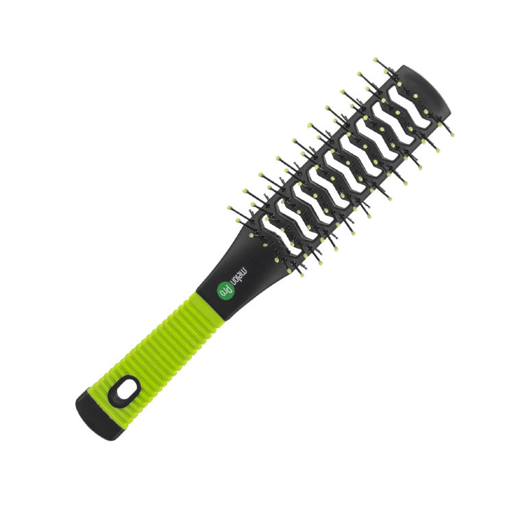 Щетка для укладки волос Melon Pro туннельная зеленая ручка