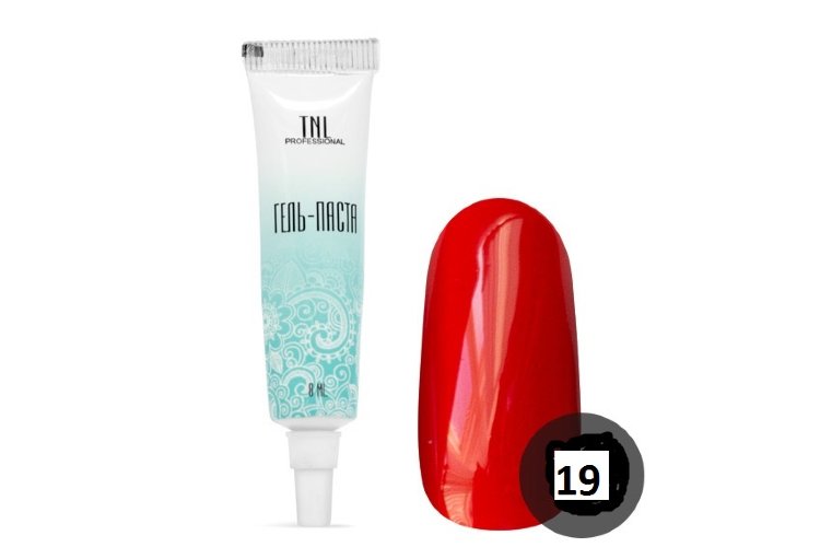 Гель-паста для дизайна ногтей "TNL" (красная) 8мл