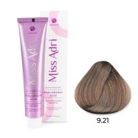 Крем - краска для волос 9.21 ADRICOCO Miss Adri Elite Edition очень светлый блонд фиолетовый пепельный, 100мл