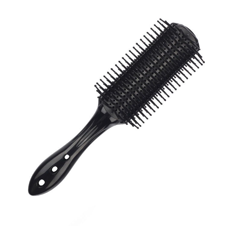 Щетка для укладки волос Melon Pro продувная антистатик 8 рядов черная
