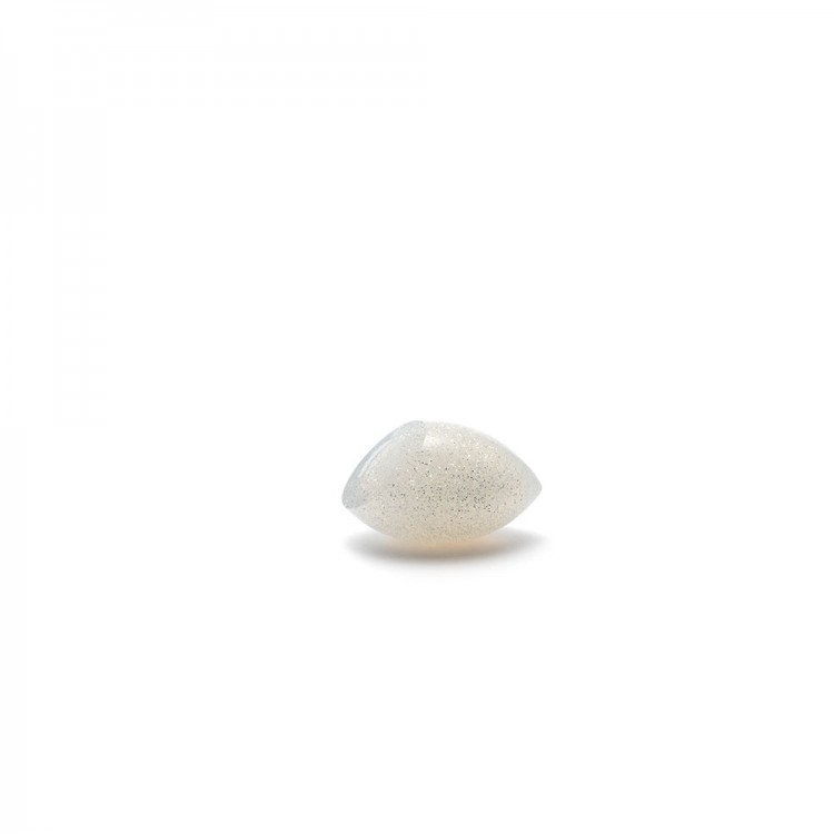 Спонж - яйцо для макияжа TNL  Blender силиконовый скошенный серебро малый в пластиковой упаковке