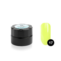 Гель - краска для дизайна ногтей TNL для тонких линий Voile №17 желтый неон, 6мл