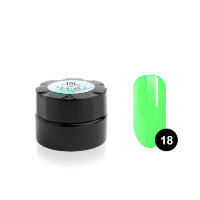Гель - краска для дизайна ногтей TNL для тонких линий Voile №18 зеленый неон, 6мл