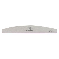 Пилка абразивная для ногтей TNL Лодочка 180/240 высокое качество серая в индивидуальной упаковке