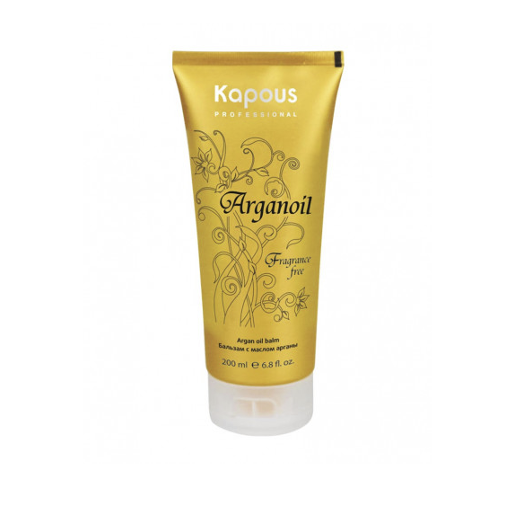 Бальзам для волос Kapous Fragrance free Arganoil увлажняющий с маслом арганы, 200мл