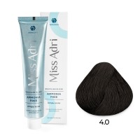 Крем - краска для волос 4.0 ADRICOCO Miss Adri Brazilian Elixir Ammonia free коричневый, 100мл