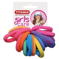 Резинки для волос Titania 4 см 16 шт/уп цветные 7828 GIRL