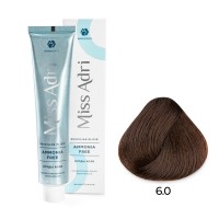 Крем - краска для волос 6.0 ADRICOCO Miss Adri Brazilian Elixir Ammonia free темный блонд, 100мл