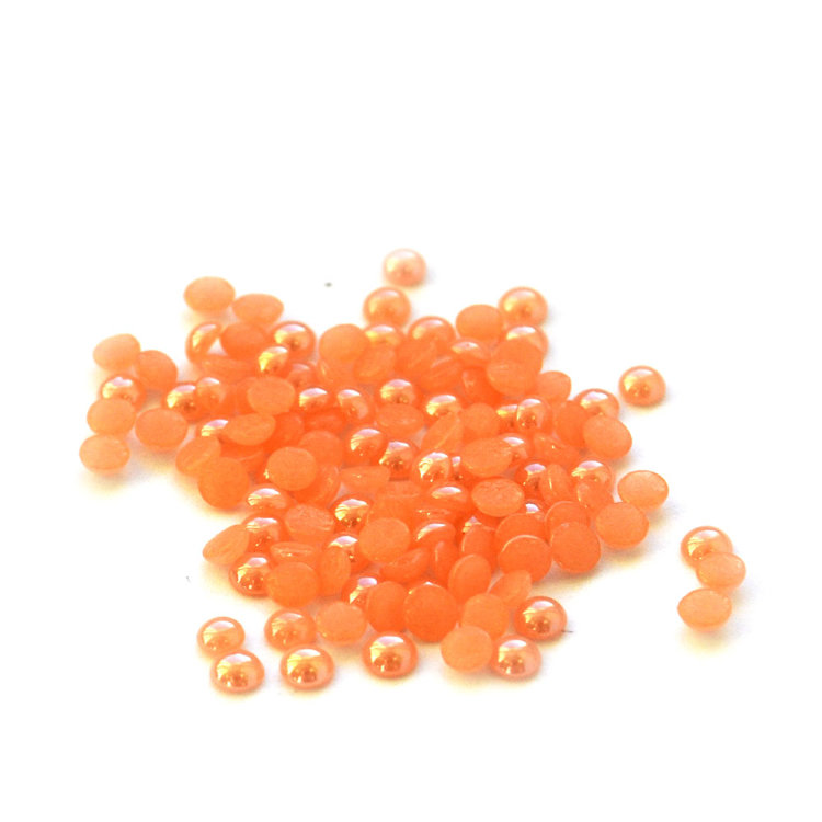 Стразы TNL Жемчужные 50 штук цвет оранжевый с перламутром №3