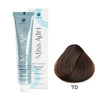 Крем - краска для волос 7.0 ADRICOCO Miss Adri Brazilian Elixir Ammonia free блонд, 100мл