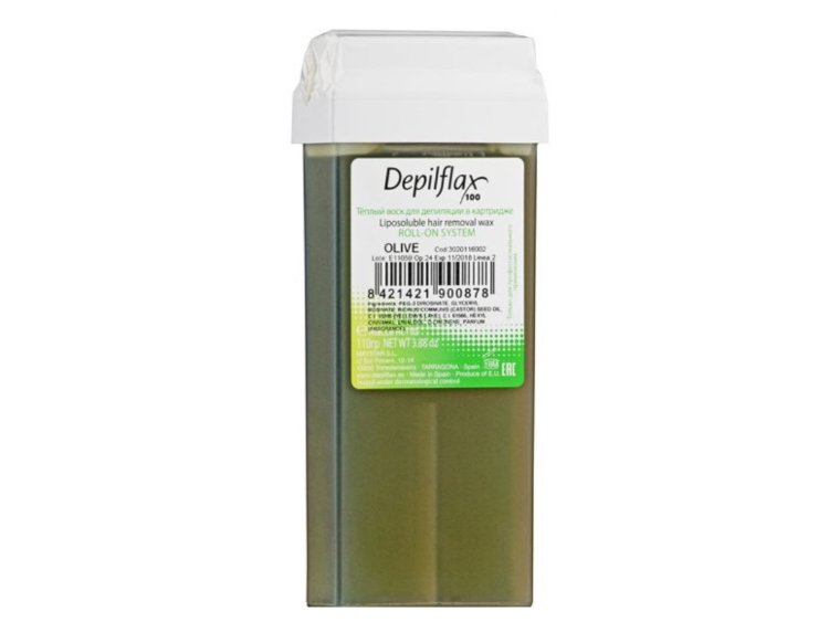 Воск для депиляции в картридже Depilflax оливковый, 110гр