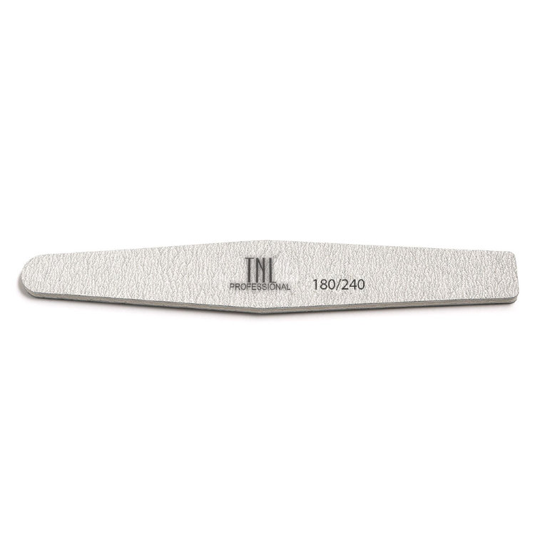 Пилка абразивная для ногтей TNL Ромб 180/240 серая в индивидуальной упаковке Хит продаж