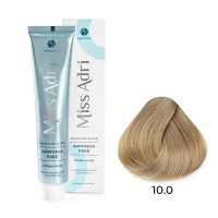 Крем - краска для волос 10.0 ADRICOCO Miss Adri Brazilian Elixir Ammonia free платиновый блонд, 100мл