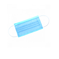 Маска маникюриста One Touch Эконом на резинках трехслойная голубая, 50шт/уп