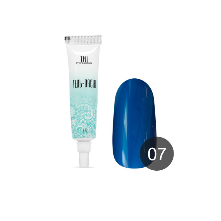 Гель-паста для дизайна ногтей TNL №07 лазурно-синяя 8мл.