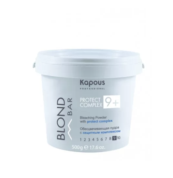 Обесцвечивающая пудра для волос Kapous Blond Bar с защитным комплексом 9+, 500гр