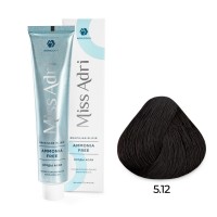 Крем - краска для волос 5.12 ADRICOCO Miss Adri Brazilian Elixir Ammonia free светлый коричневый пепельный перламутровый, 100мл